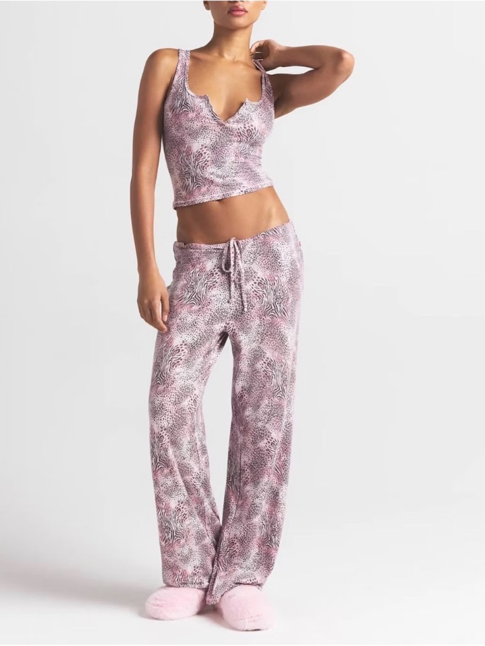 SKIMS Sleep Straight Leg Pant Bloom Mini Multi Animal